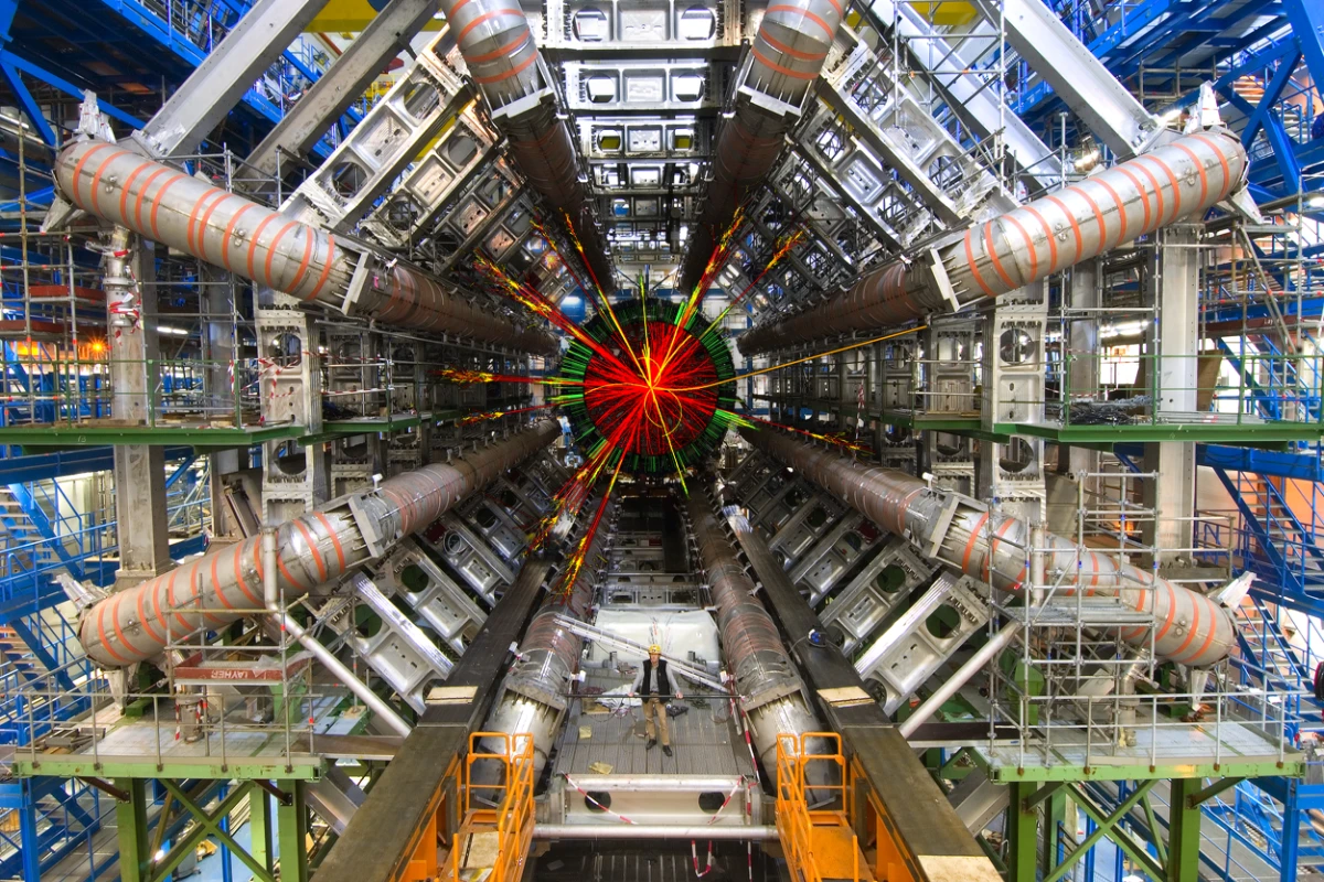 The chi b is the first new particle to be observed at the 17-mile long Large Hadron Collider particle accelerator