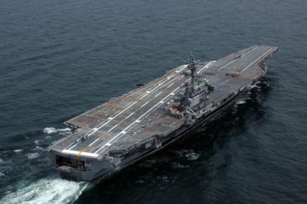 Reports of a new anti-ship ballistic missile suggest it is capable of targeting aircraft carriers, such as the USS George H.W. Bush (pictured)Picture courtesy of the US Navy