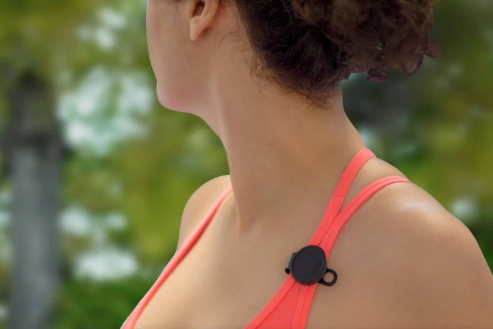 The QSun UV tracker is powered by a coin cell battery that should be good for six weeks use