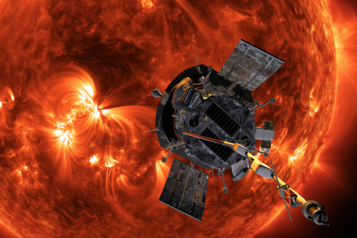 Artist's impression of the Parker Solar Probe on approach to the Sun
