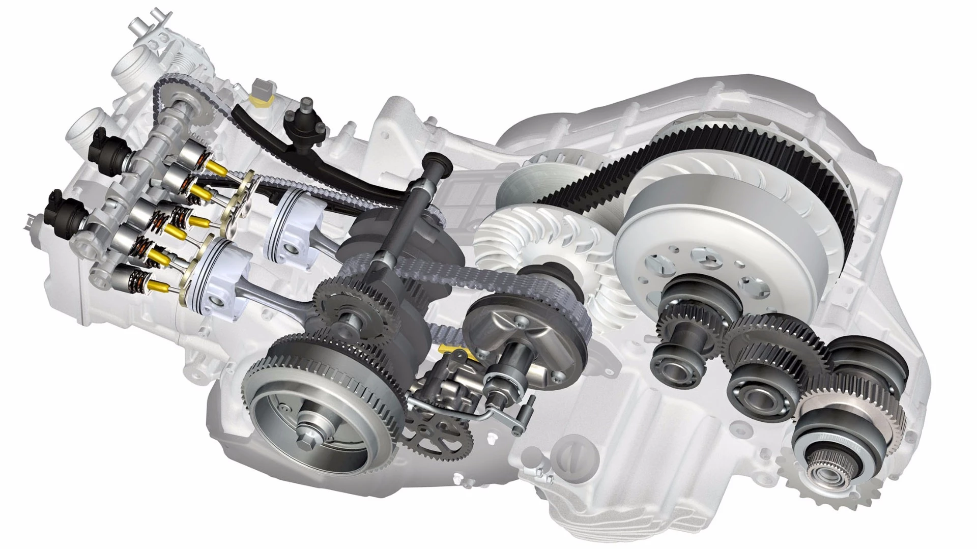 The range-extending engine of the Surefly originates from BMW and is already in use in BMW products in several ways. In the i3 car, it is used as a range-extender, and the same convenient form-factor of the compact, narrow and flat engine is that it also provides the motive power for BMW's super scooter C600.