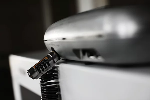 The back of the safe also features a pair of USB ports for charging devices as well as a port for a Kensington lock and cable, so it can be secured to a piece of furniture if needed