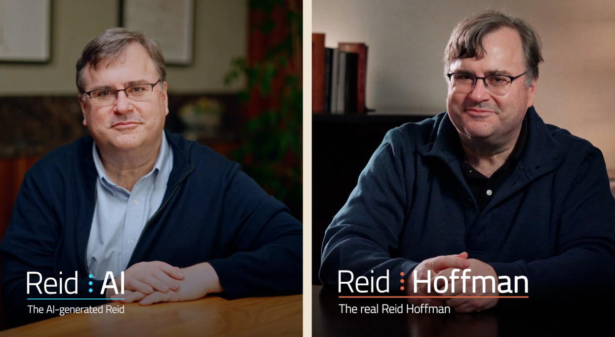 AI Reid and IRL Reid Hoffman