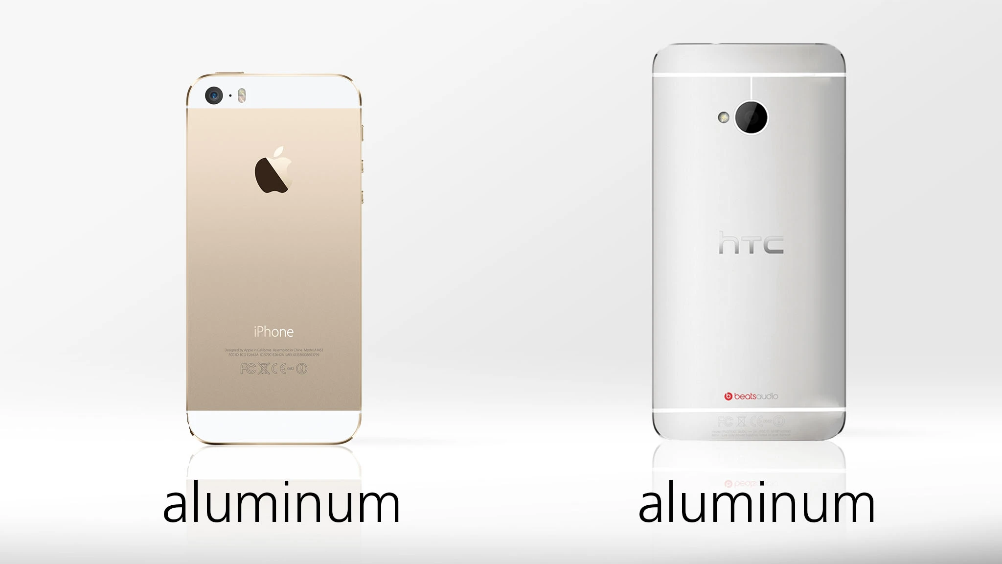 Both phones are made of aluminum, and available in several colors
