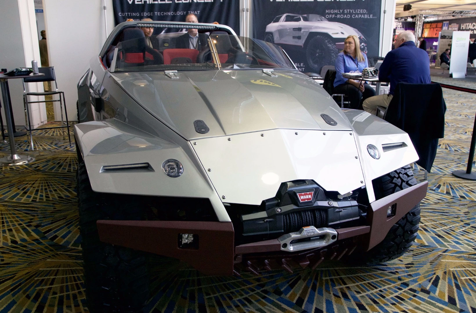 Unique fabrication was advertising its cost cutting tooling techniques with this off roader