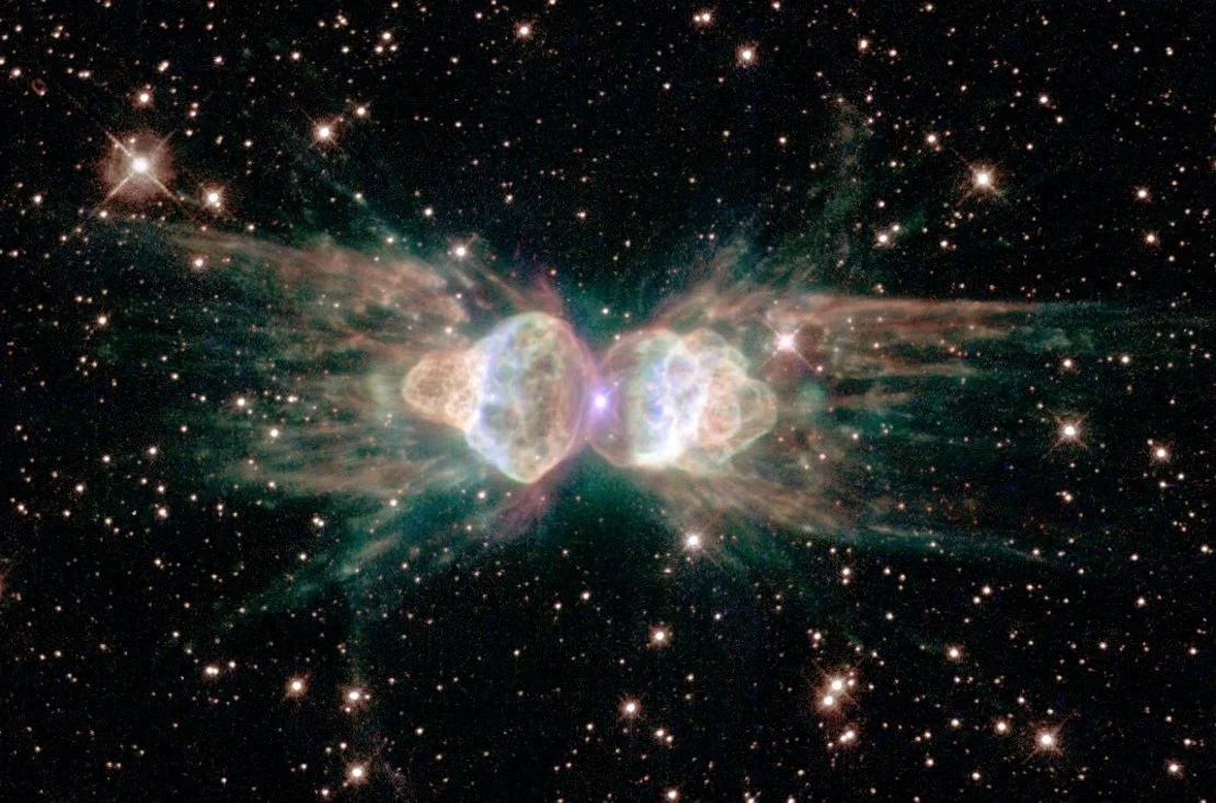 Visible light view of the Ant Nebula, captured by the Hubble Space Telescope