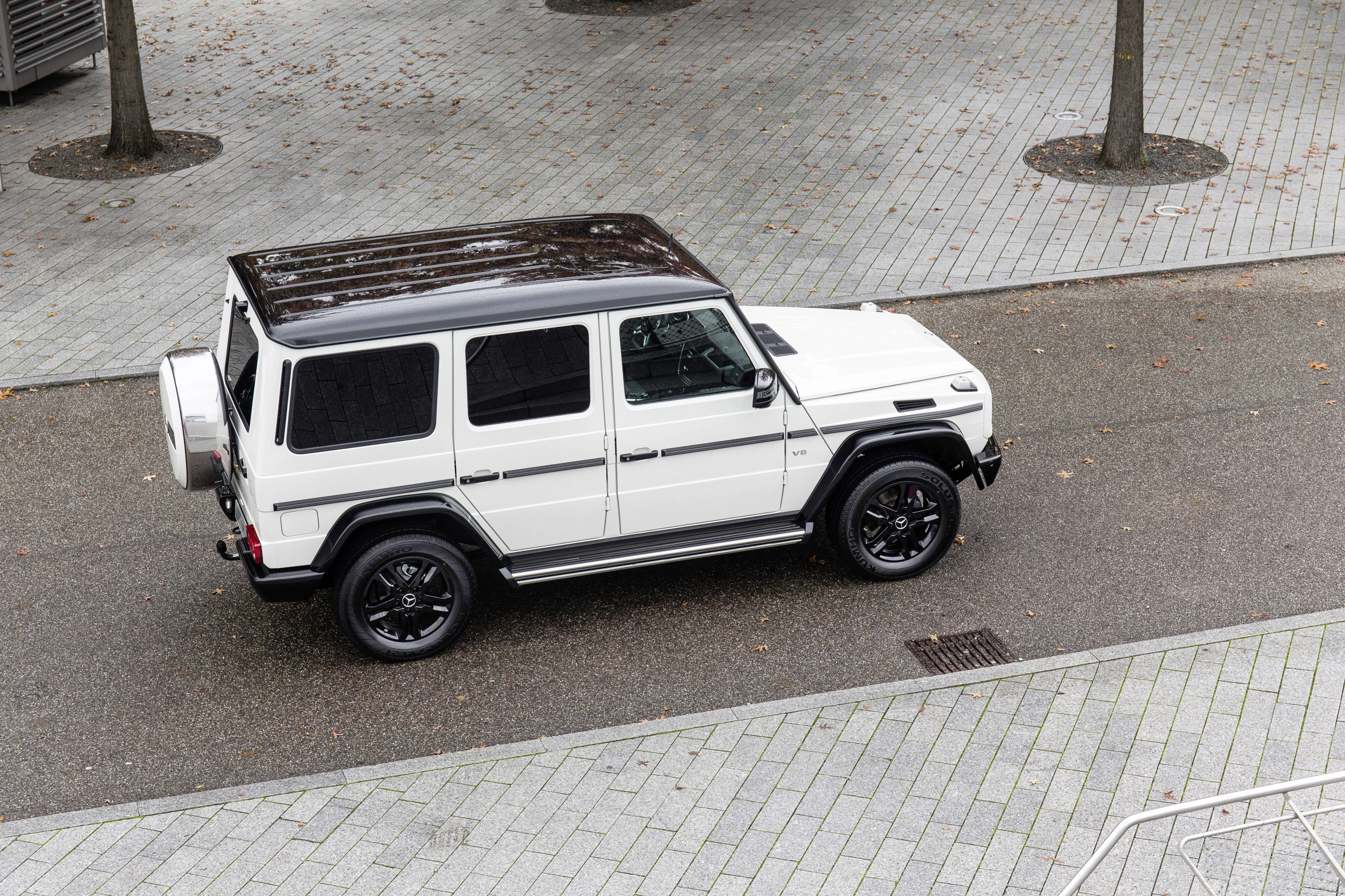 The car's roof is also finished in black