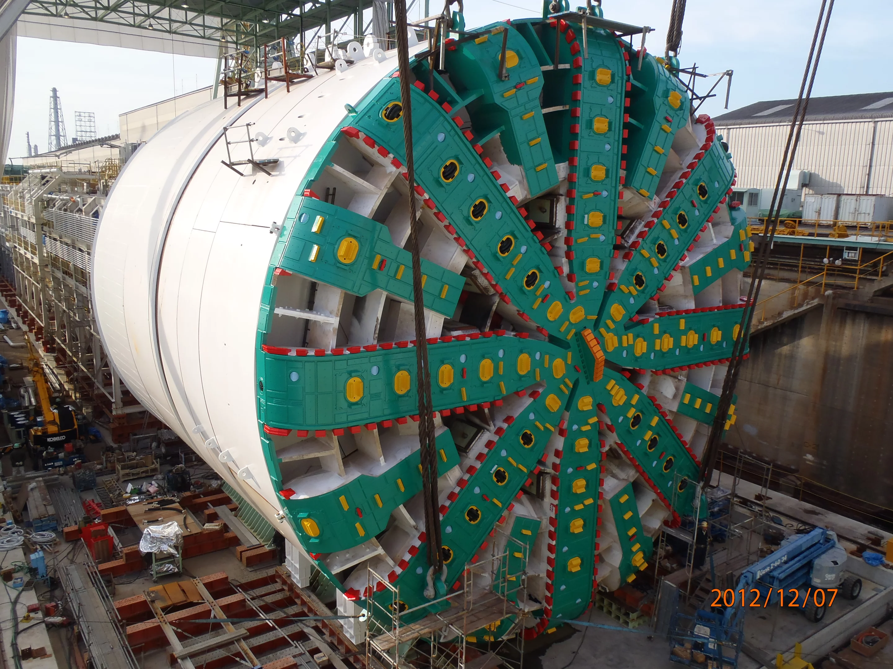 Bertha awaiting dismantling at Osaka, Japan before making its way to Seattle (Image: WSDOT)