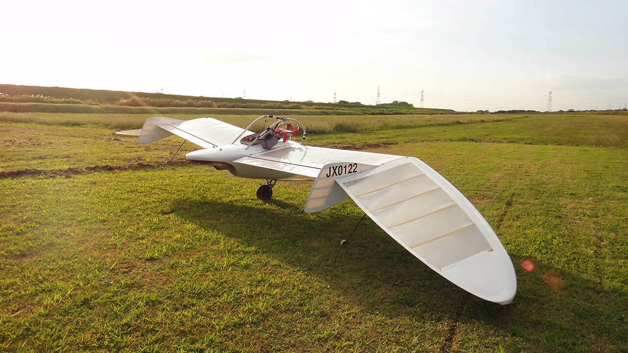 Using a 1984 animated film for inspiration, a Japanese artist has built an open-air glider that uses a jet engine for propulsion