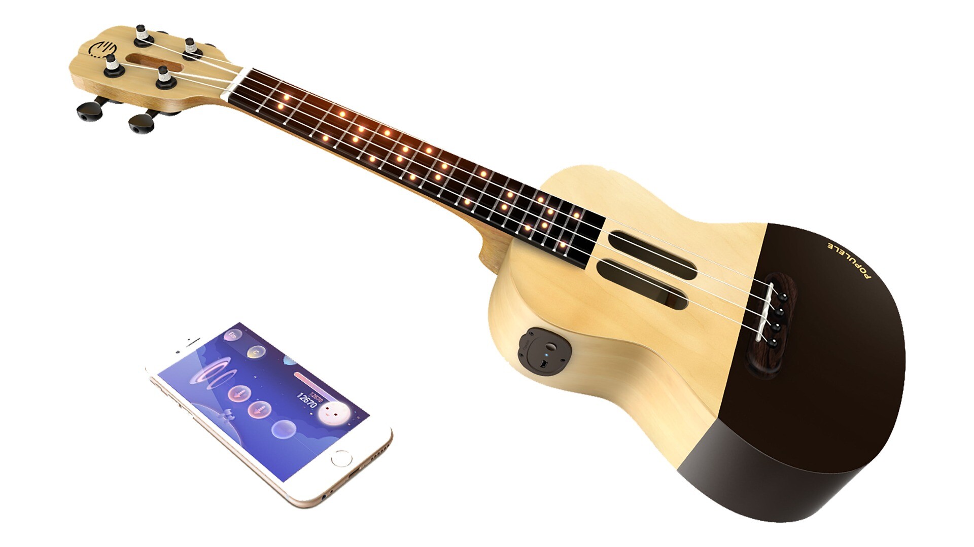 Start your musical journey with the Populele Smart Ukulele, now only $159.99