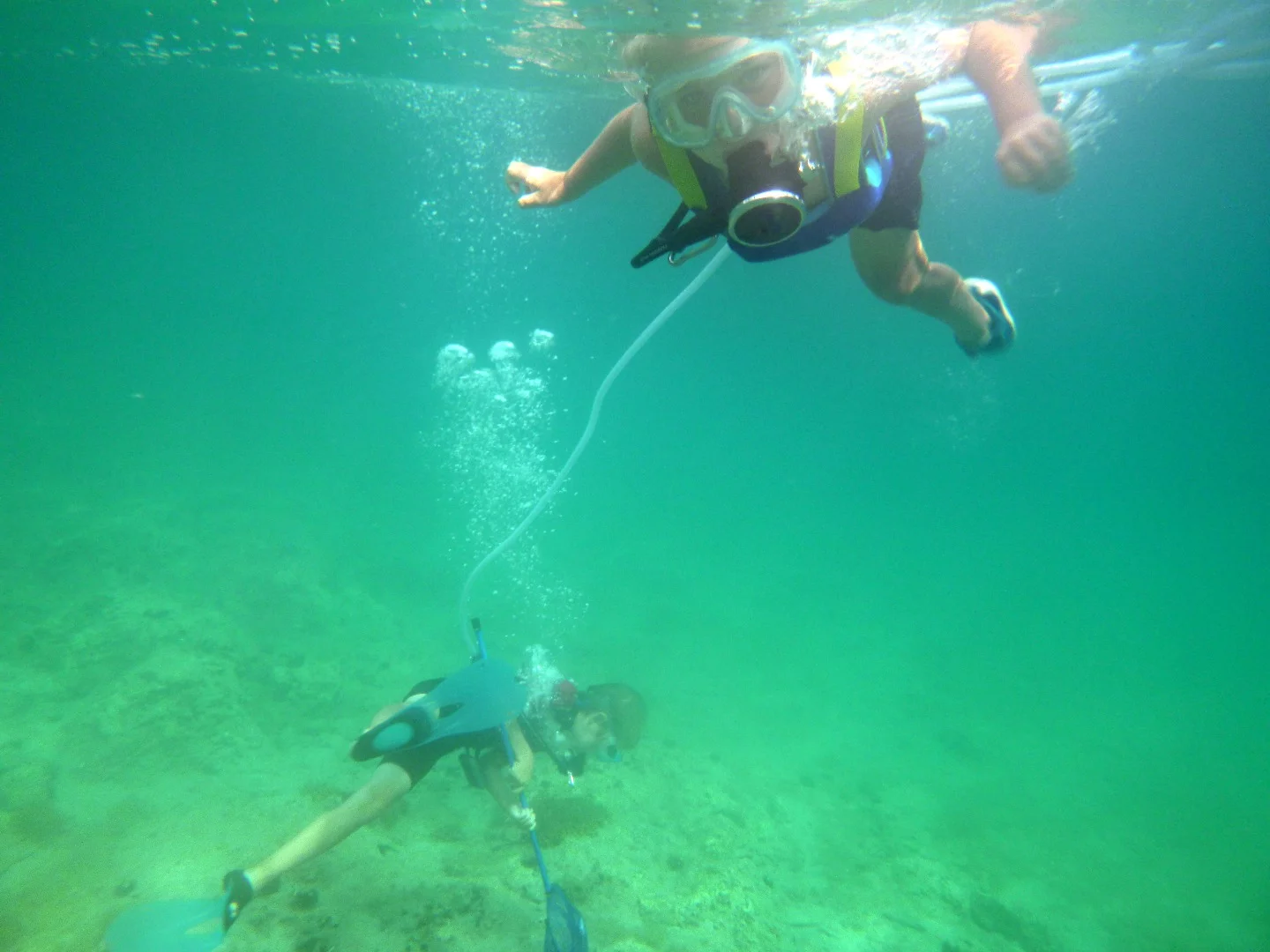 The Snorkel Dive system incorporates different depth levels while keeping kids constantly tethered