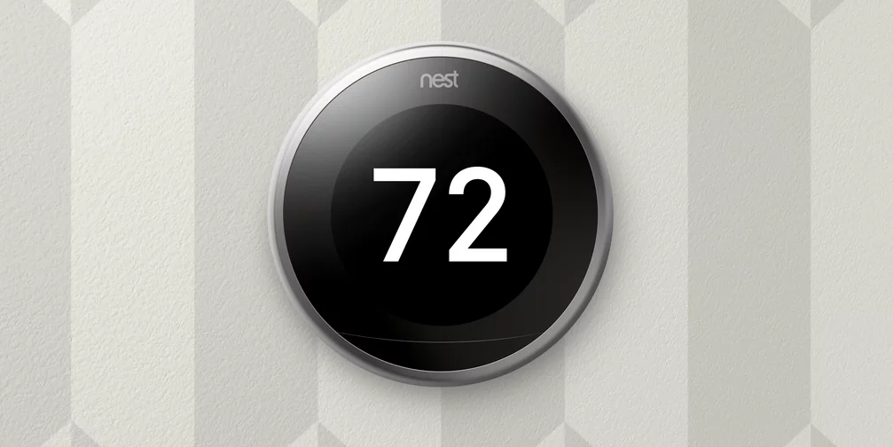 The newest Nest thermostat has a slimmer profile, allowing it to rest more flush with the wall in your home