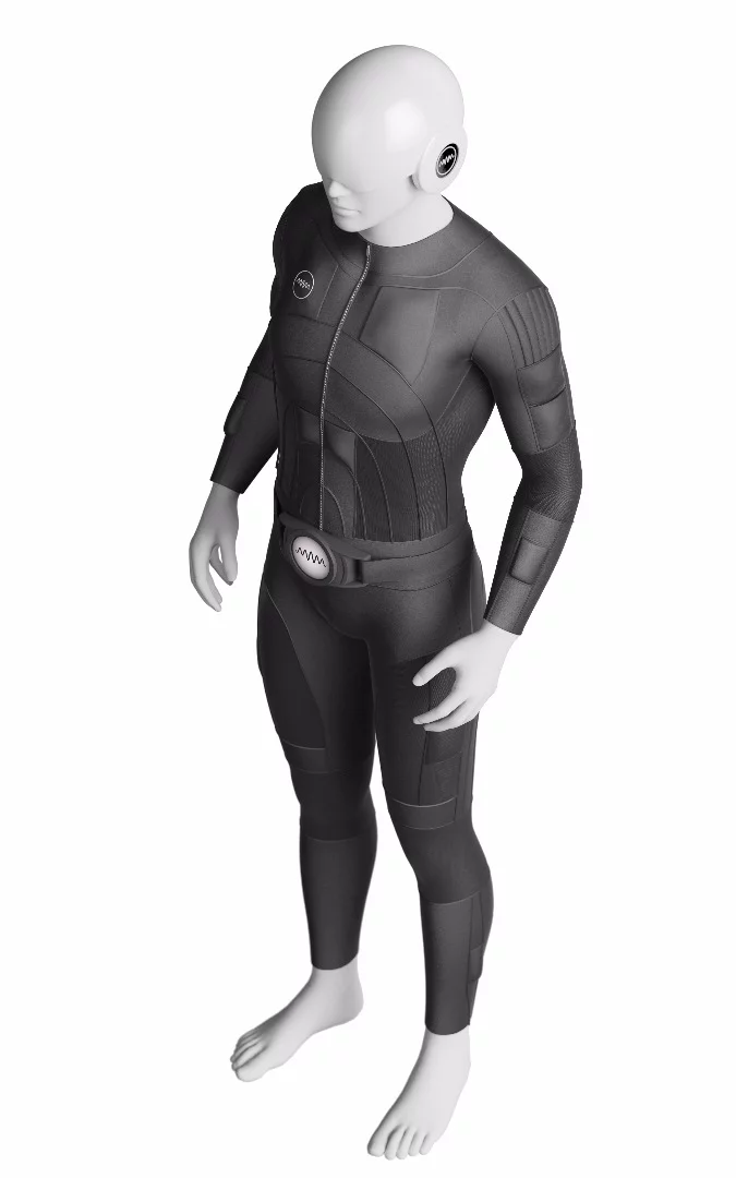 Another view of the full-body haptic Teslasuit