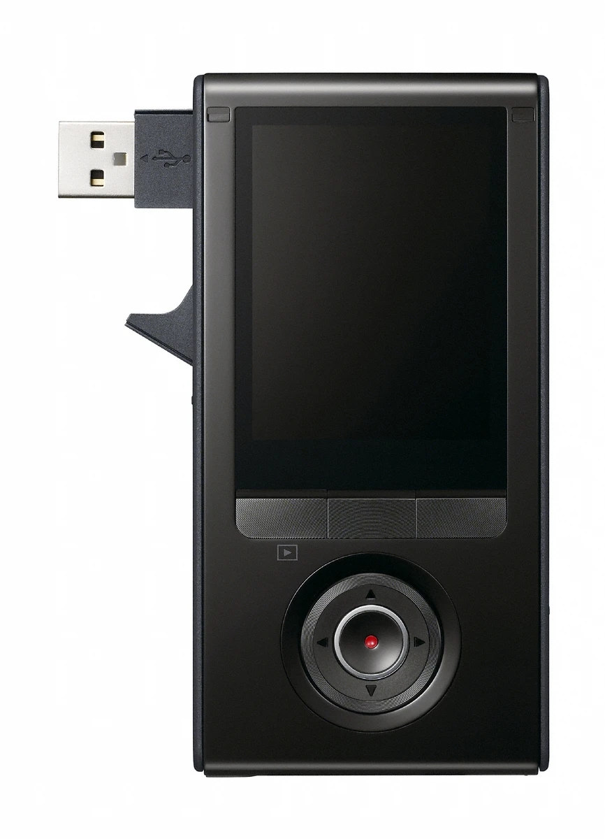 Sony Bloggie 3D showing extending USB arm