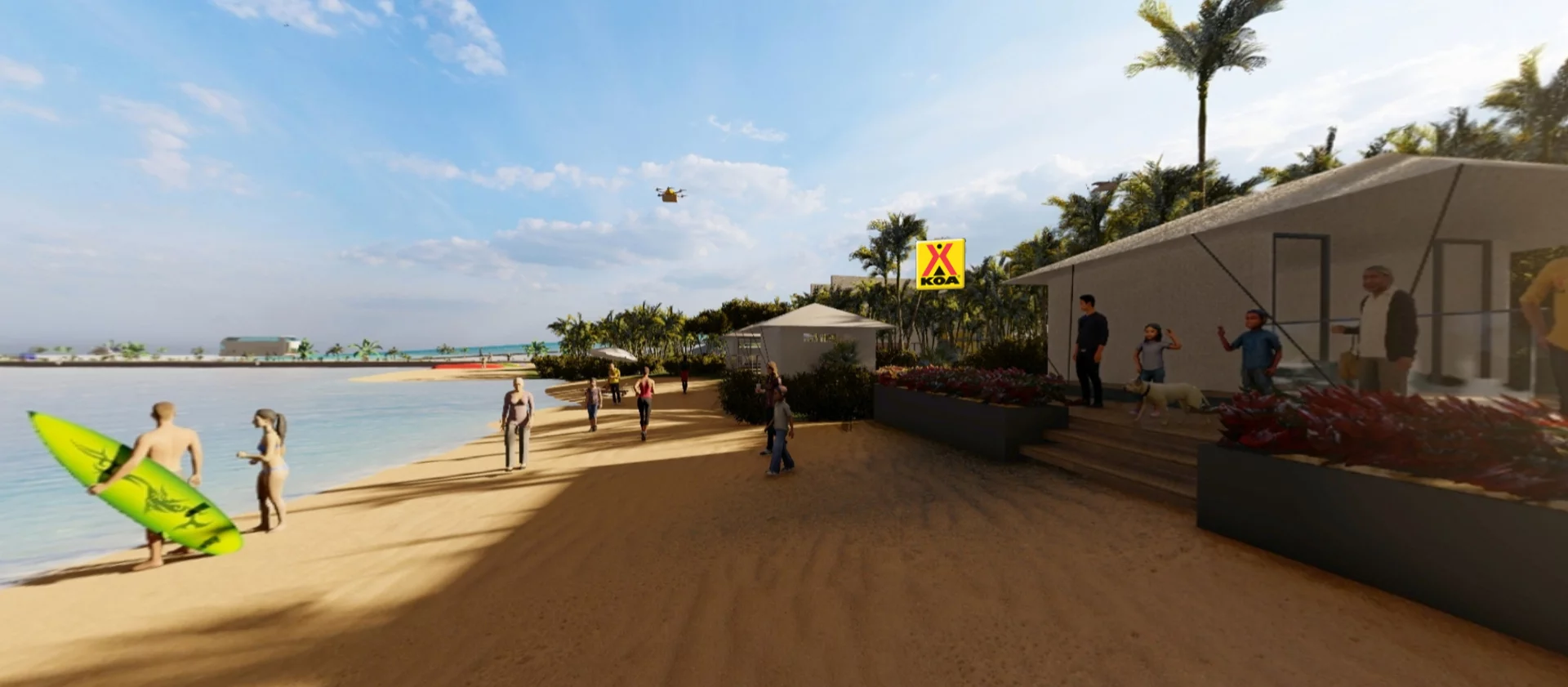 Waterfront coastal campground