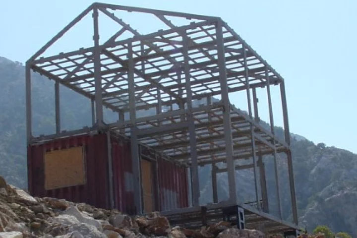 The original prototype Eco-Pak house constructed in Turkey
