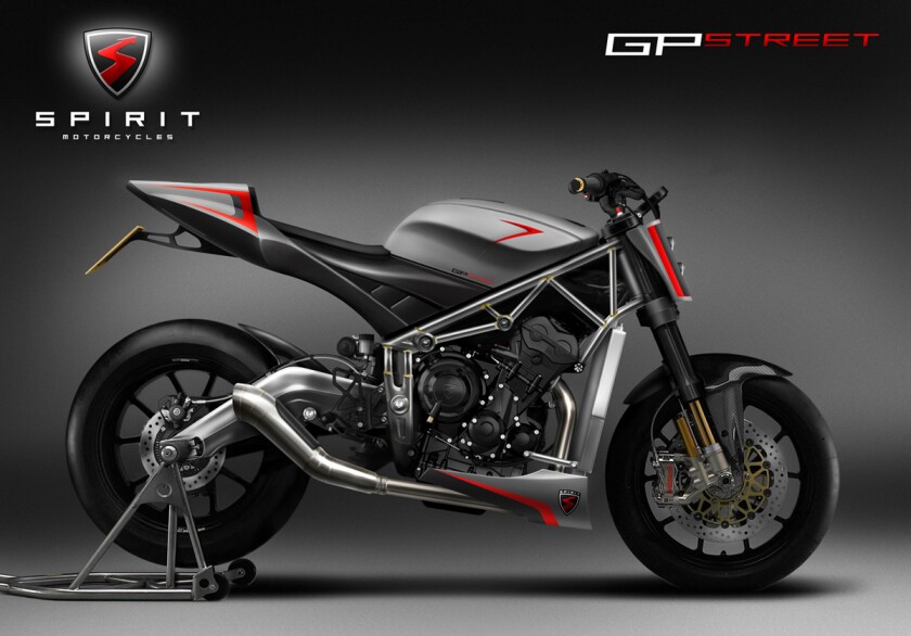 Spirit GP Street: all the extreme performance of the sportsbikes, as well as all the exorbitant expese, in an awkward-looking naked configuration with flat bars.