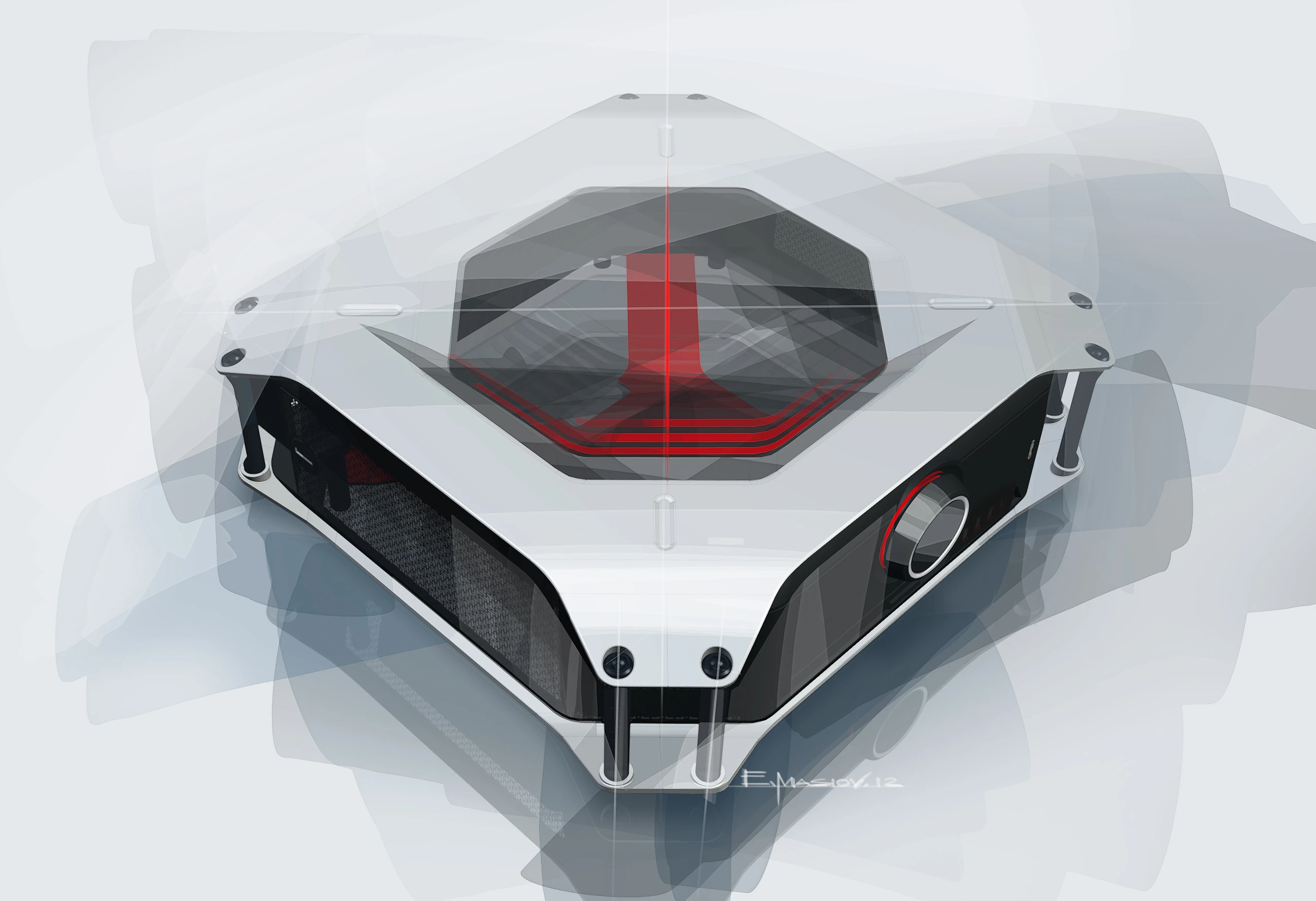 The M8 case has been designed to look impressive whether it's placed vertically or horizontally, while still providing optimal cooling throughout the interior