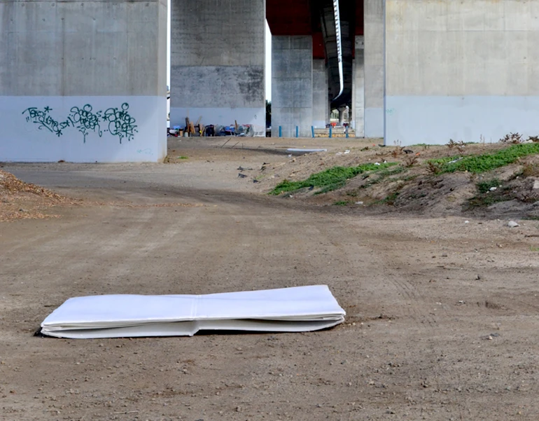 The Compact Shelter comes flat packed for easy transportation