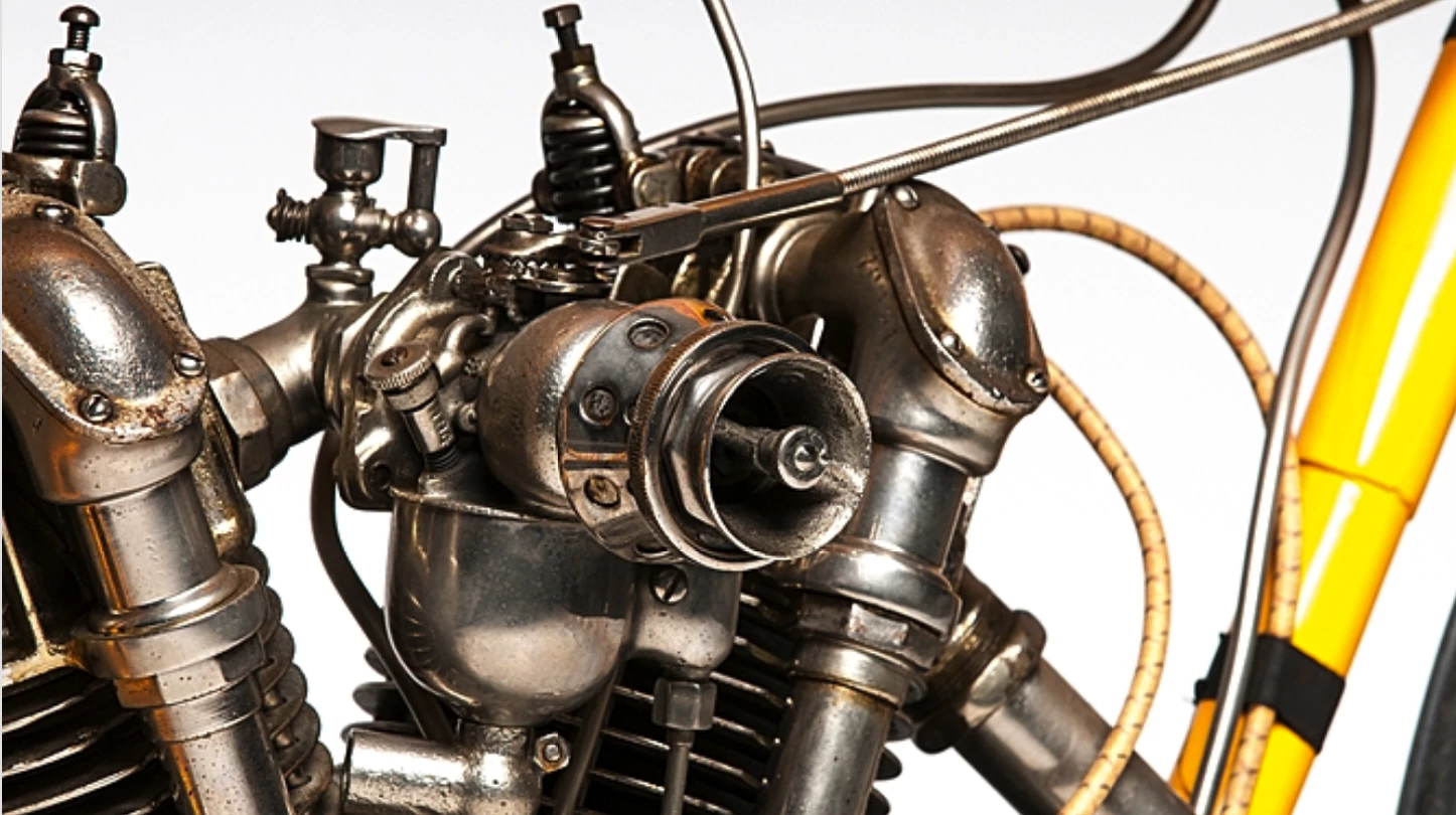 The one-hundred-year-old Cyclone Board Track racer going to auction next month was restored by noted author, historian and craftsman Stephen Wright and owned by the man with the midas touch, Steve McQueen