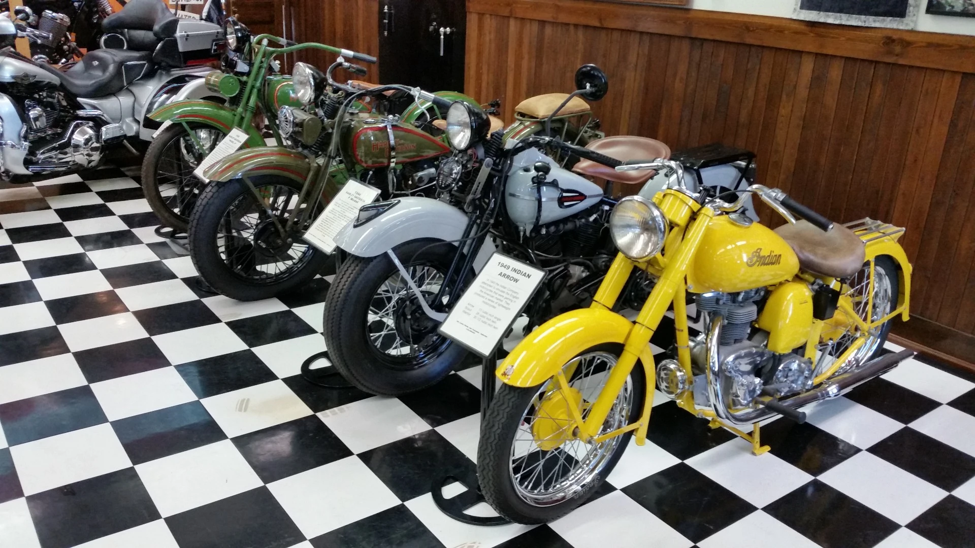 Some of the different bikes from bygone eras on display at the Sturgis Motorcycle Museum and Hall of Fame