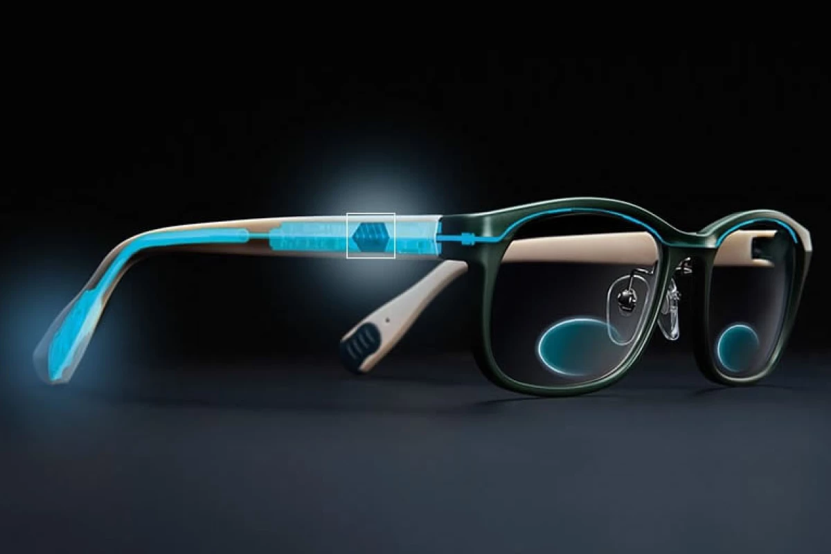 TouchFocus are electronically adaptive eyeglasses that switch to reading glasses at the touch of a button