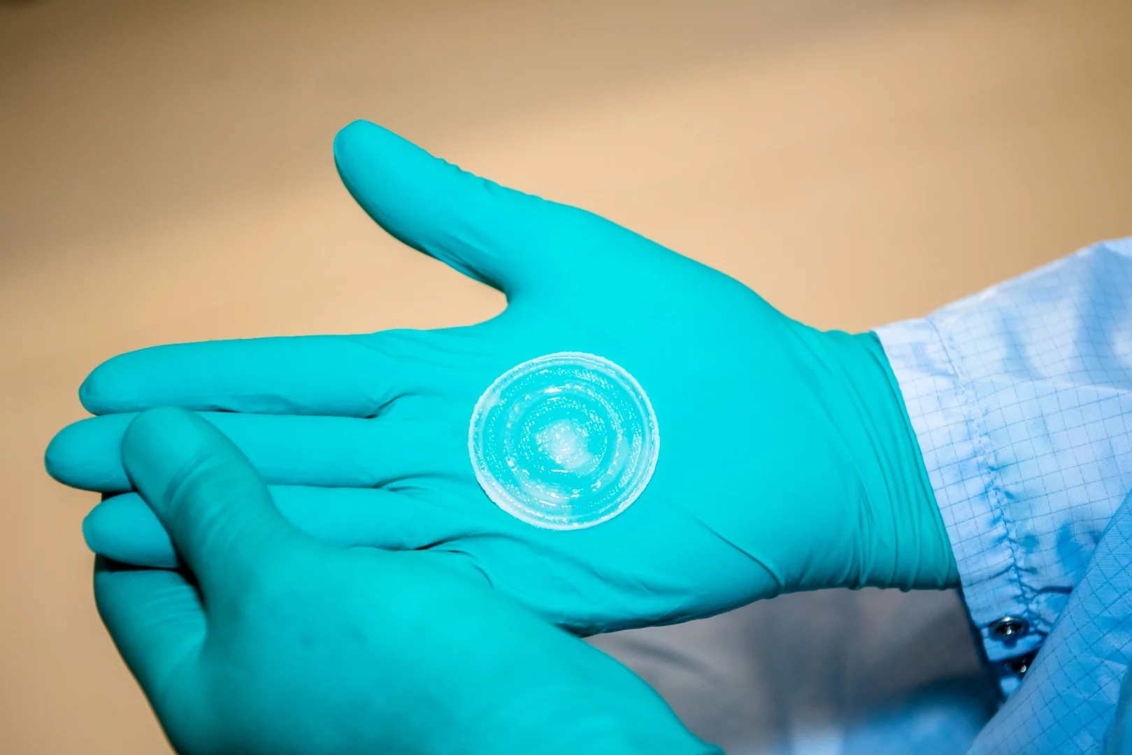 A sample of the bioprinted skin
