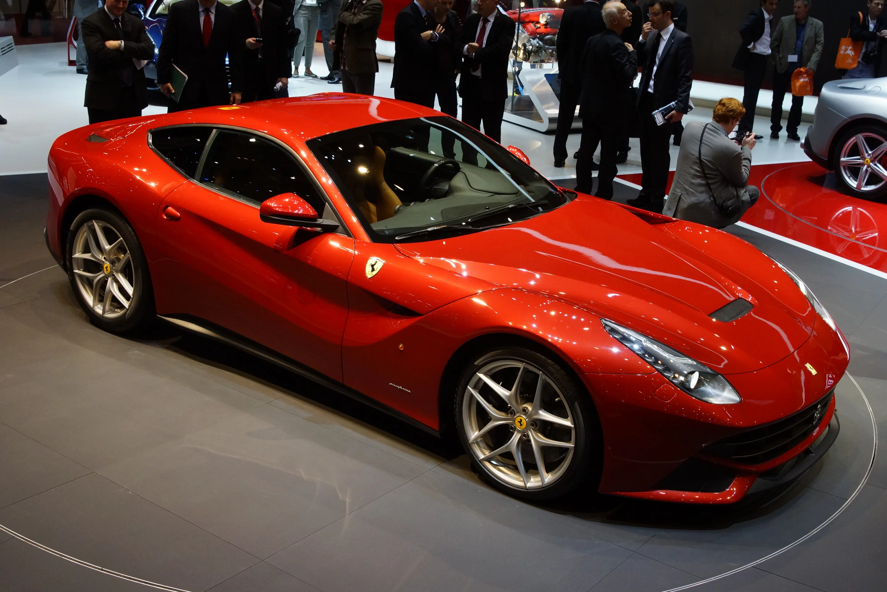 The unveiling of the Ferrari F12berlinetta at the Geneva Auto Show