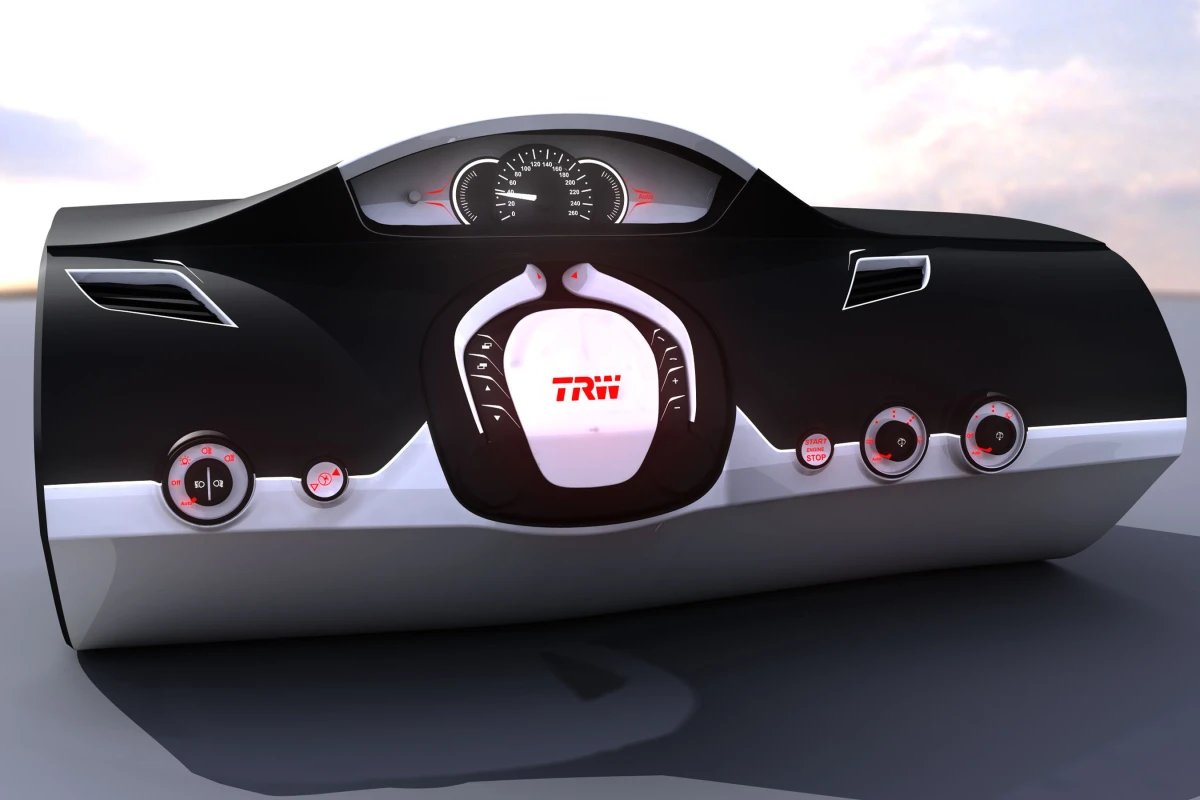 TRW Automotive is developing a folding, retractable steering wheel, that would make it easier to get in and out of small cars