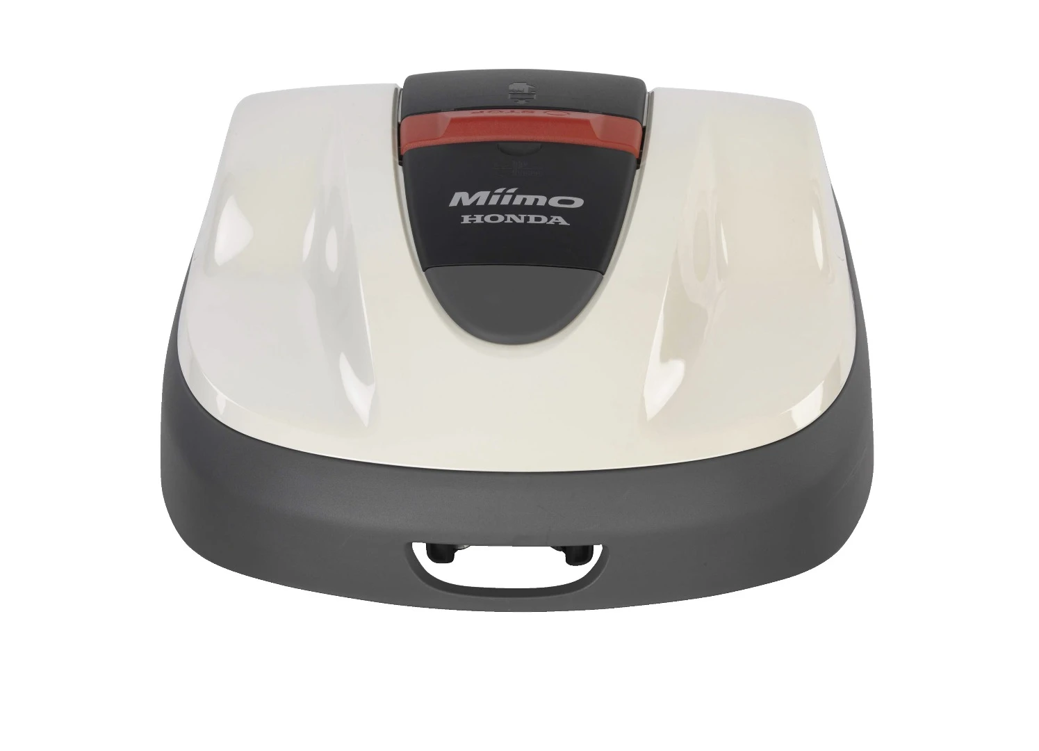 Front view of Honda's Miimo showing the recharge port of the docking station