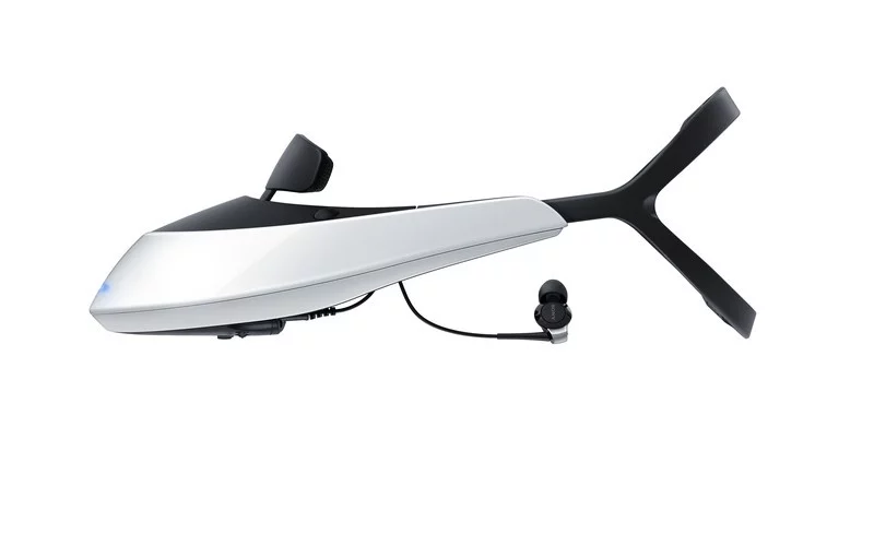 The HMZ-T2 Personal 3D Viewer left side view