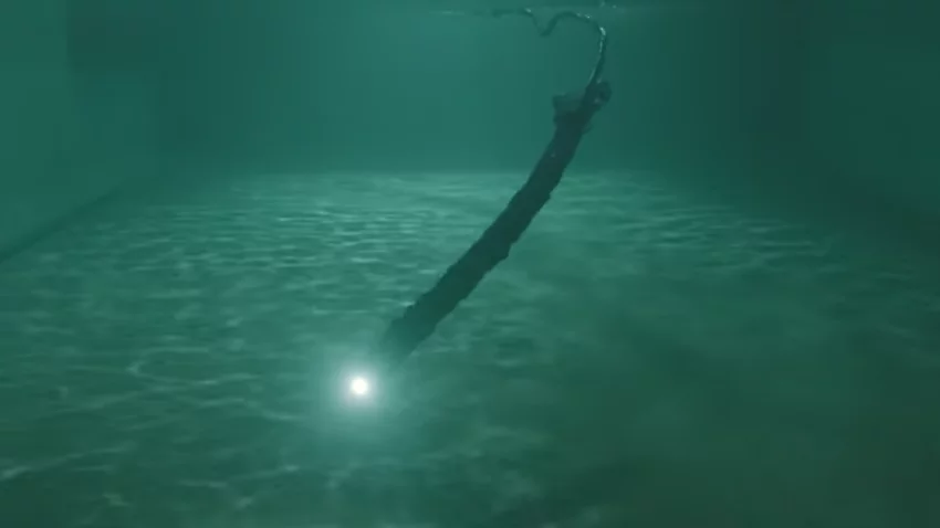 It looks like something you'd want to steer clear of in a video game, and most likely real life as well, but this menacing mechanical snake isn't out to hurt anybody