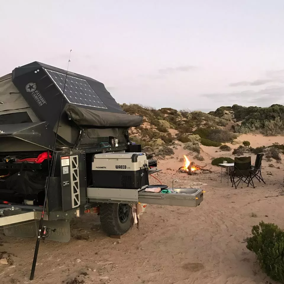 Patriot offers a refrigerator holder and several optional fridge choices