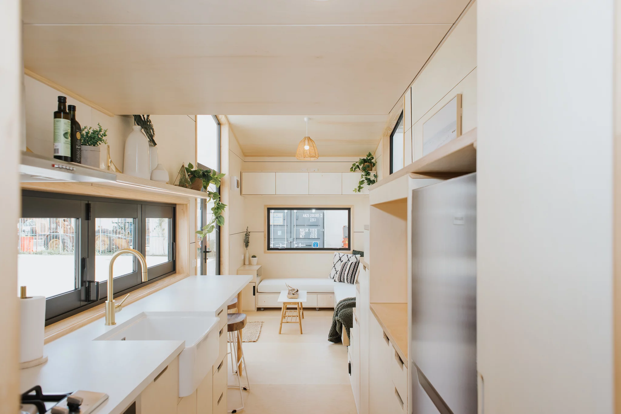 The Hilltop Tiny House measures 8 m (26ft) in length