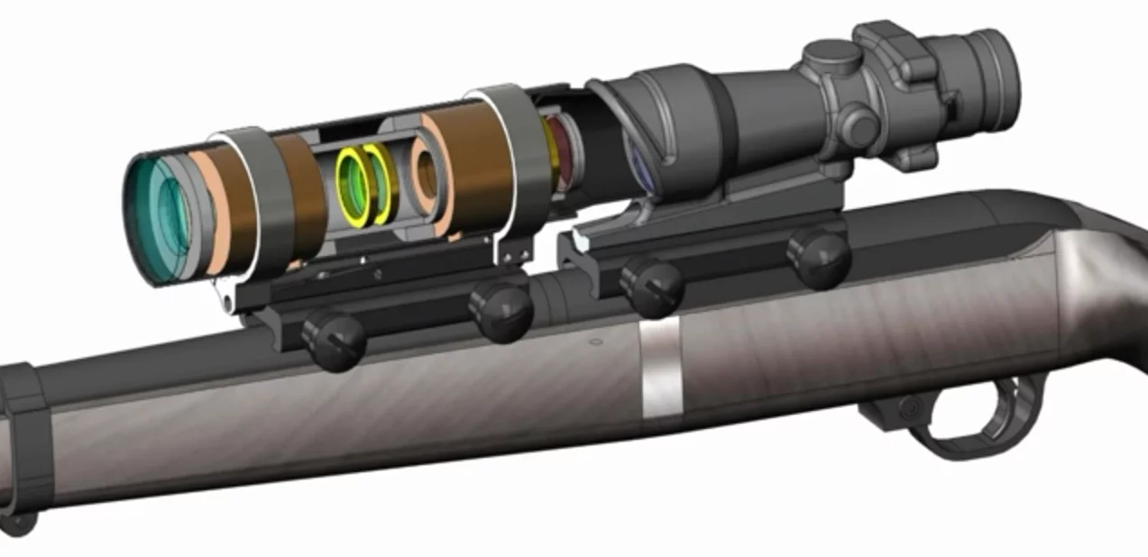 Cutaway view of the RAZAR riflescope