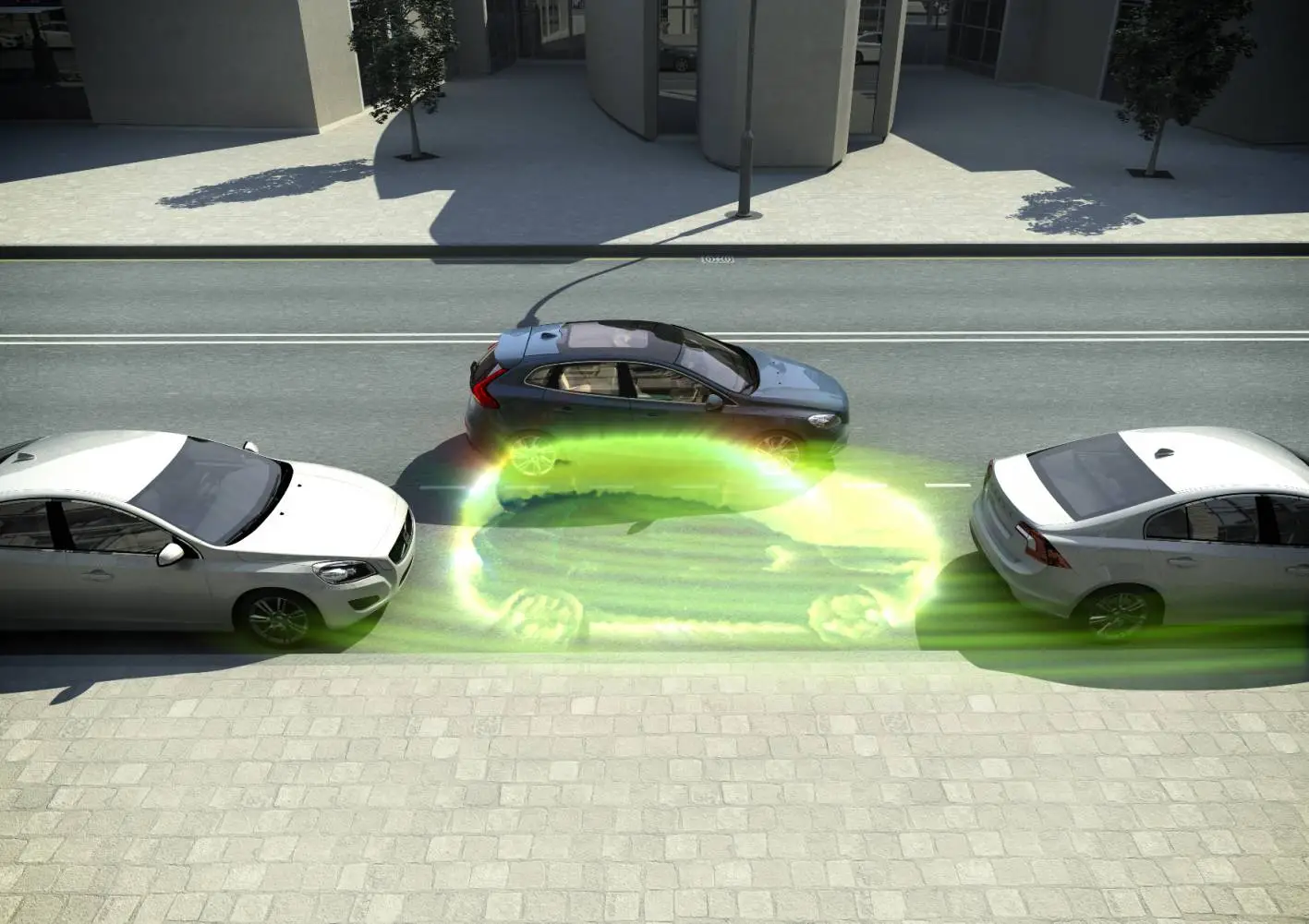 The Volvo V40 features Park Assist Pilot Cross Traffic Alert