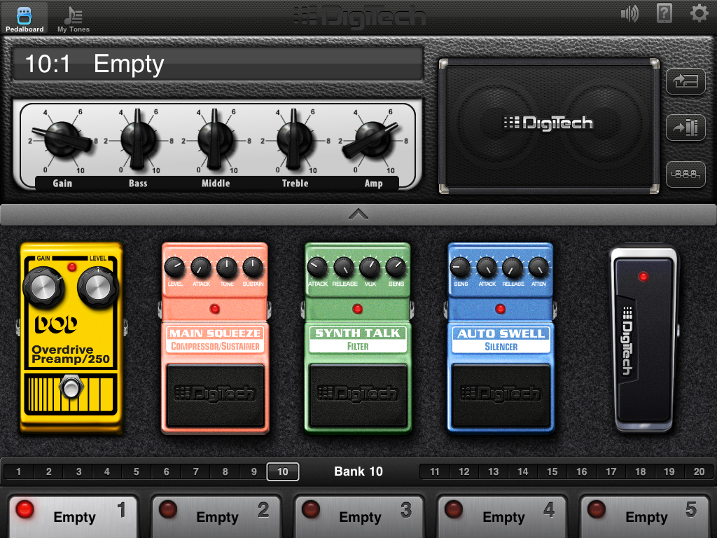 DigiTech introduces programmable iPad pedalboard
