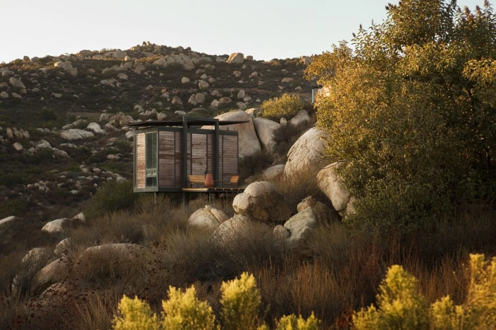 The "Eco-Lofts" at Hotel Endemico camouflage into the surrounding environment
