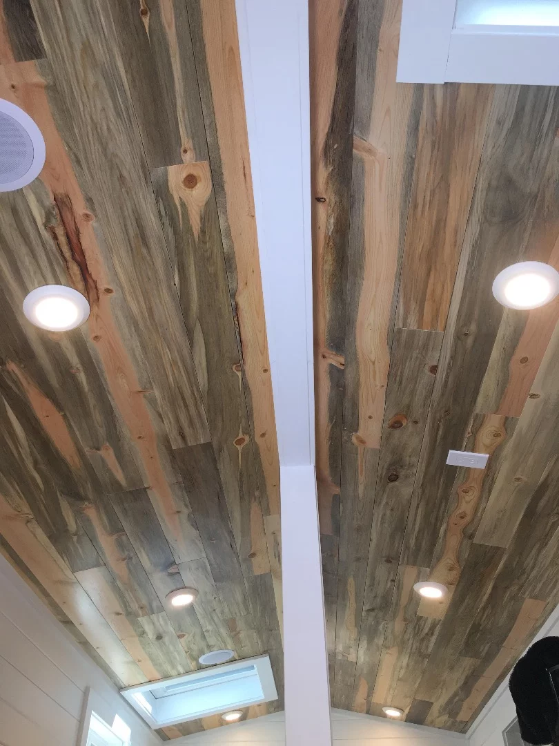 LED lighting is installed throughout the Rocky Mountain Tiny Home