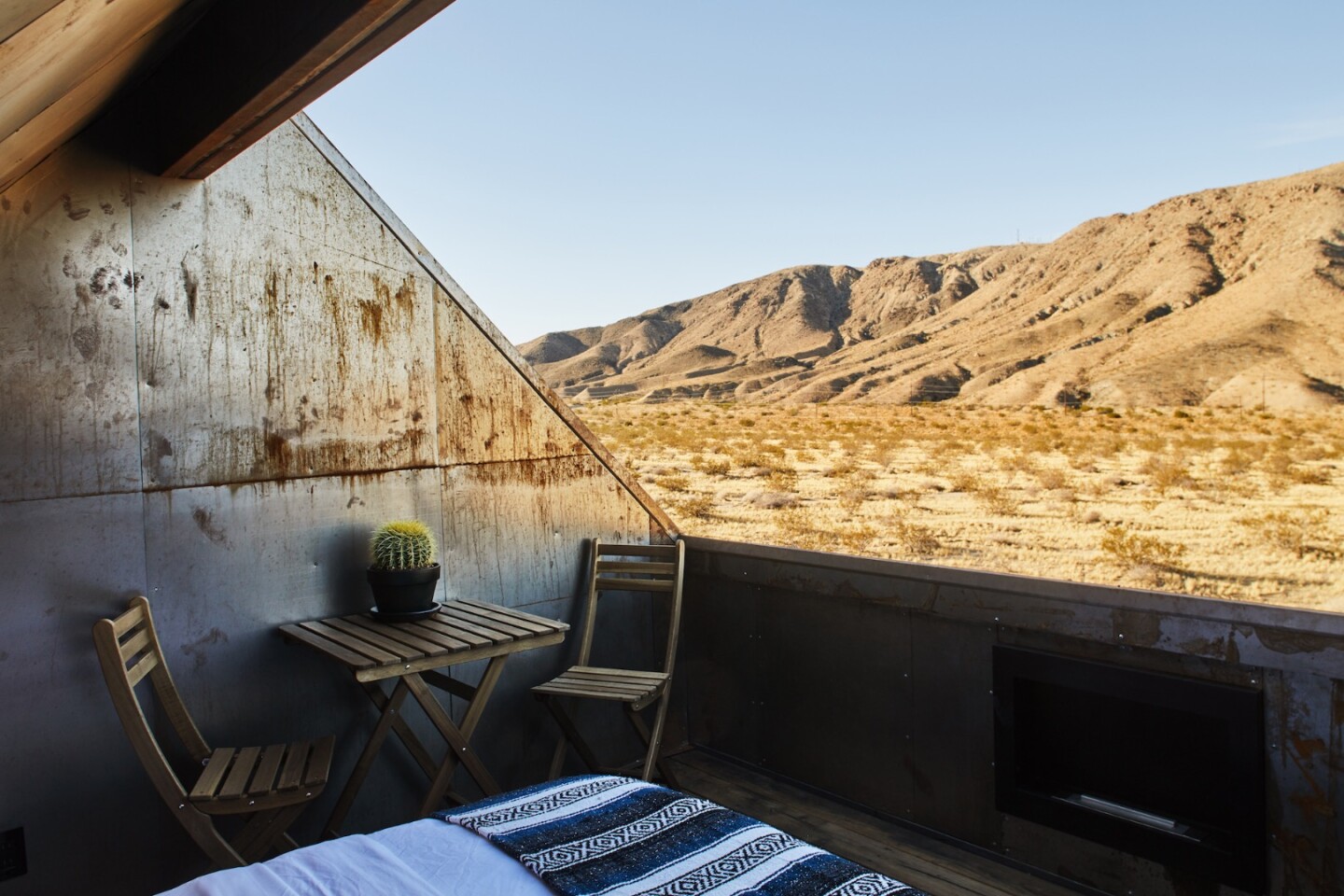The Folly's stargazing bedroom has a missing roof section, allowing people to sleep out under the stars