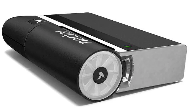 A butane pod mounted in the Nectar fuel cell system ready for use