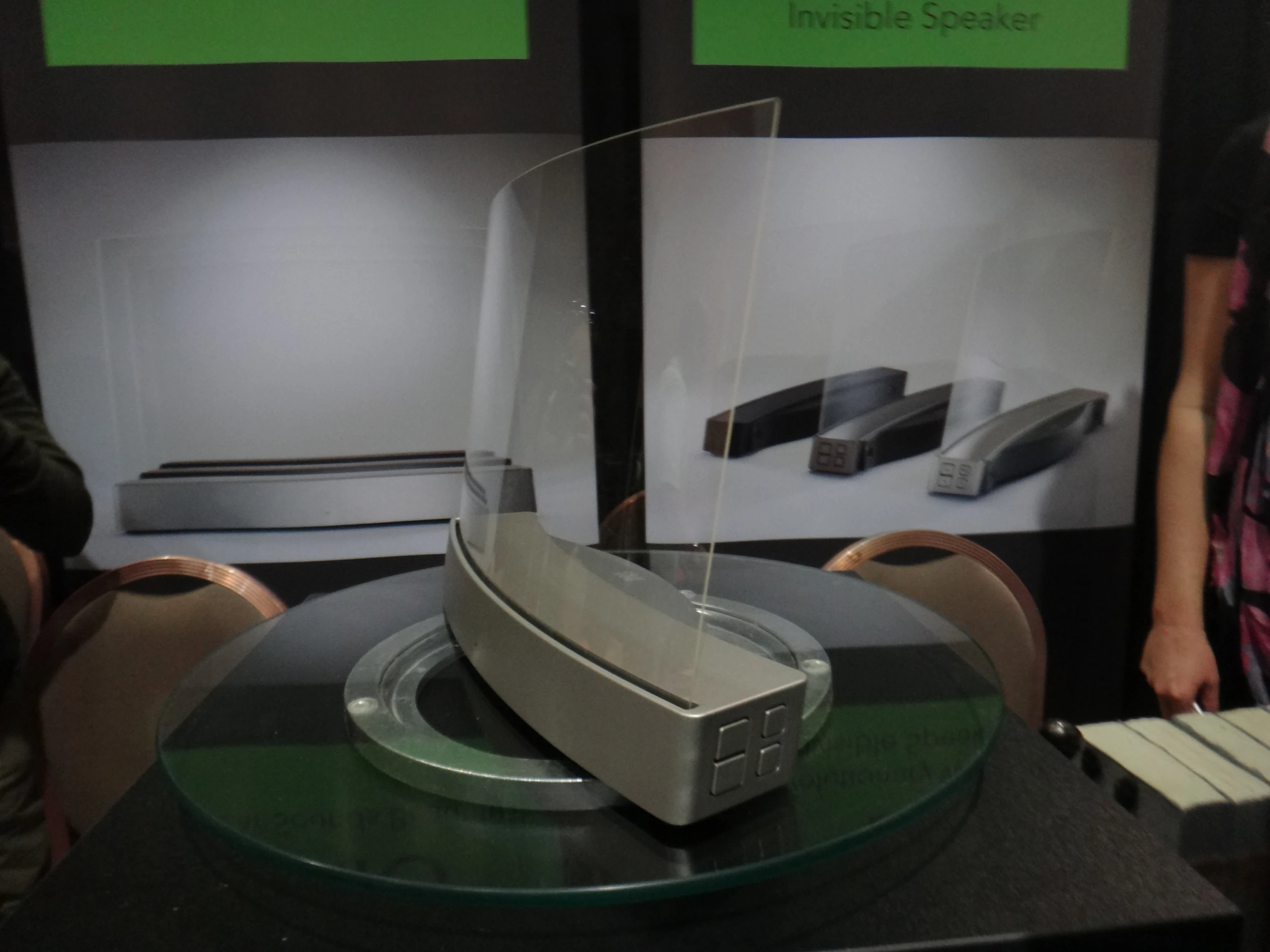 The Clio's button controls are located on the side of its base