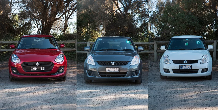 Three generations of Swift, side-by-side