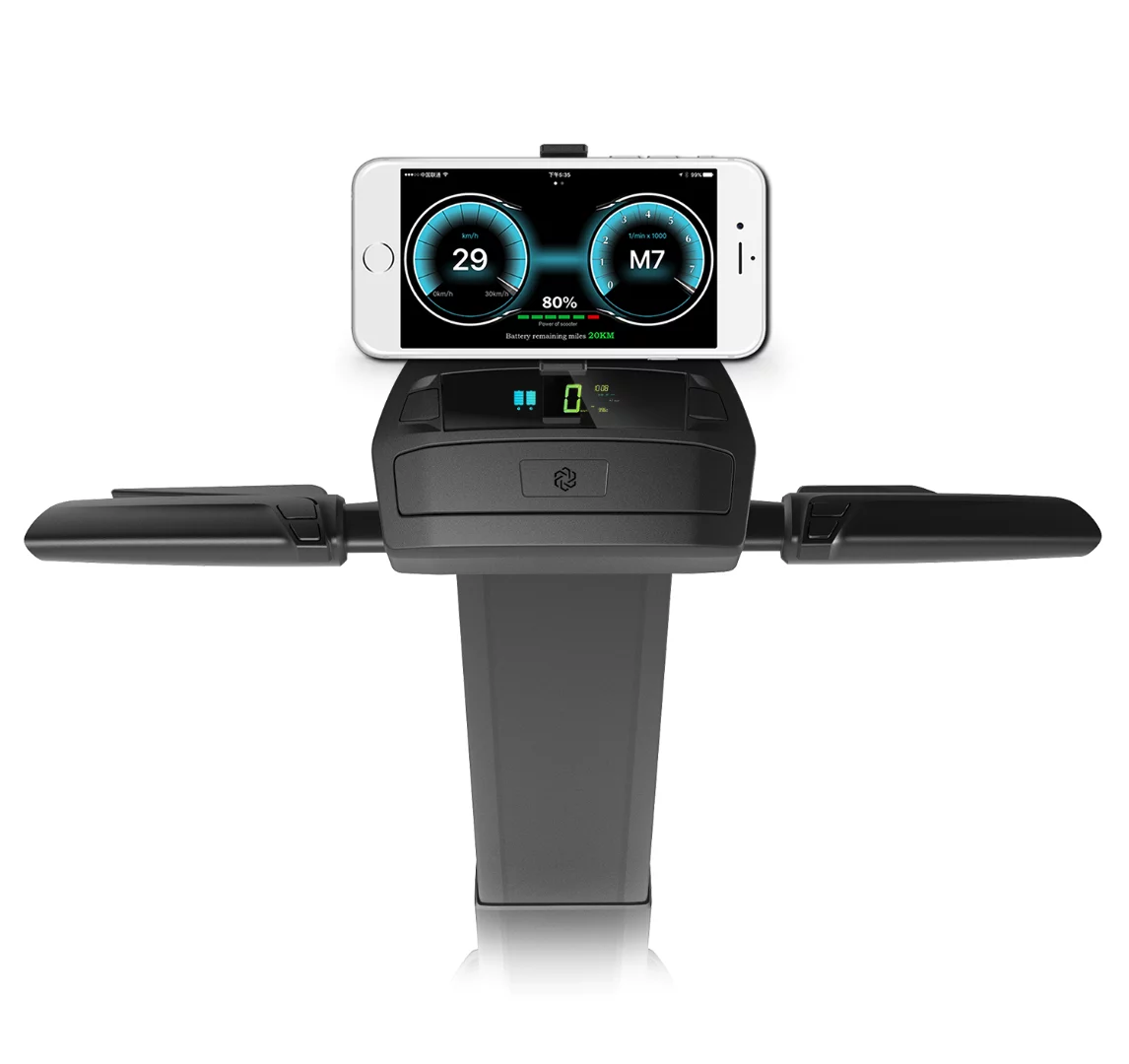 The Go includes a built-in display and available smartphone holder