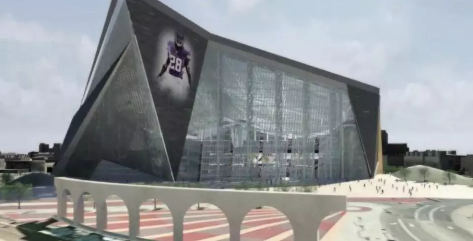 Ground breaking for the Viking Stadium will be in October