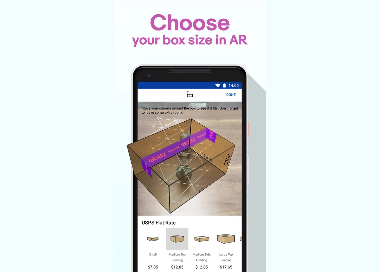 eBay has added some AR smarts to its Android app, with a box sizer