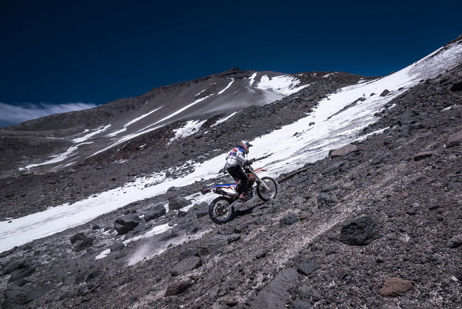 Francisco Lopez and his KTM Freeride E-XC on the way to the world record