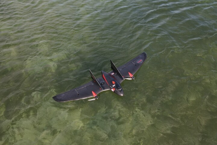 The VT-Naut is hailed as being "the only vertical take-off fixed-wing drone that can land on the water"
