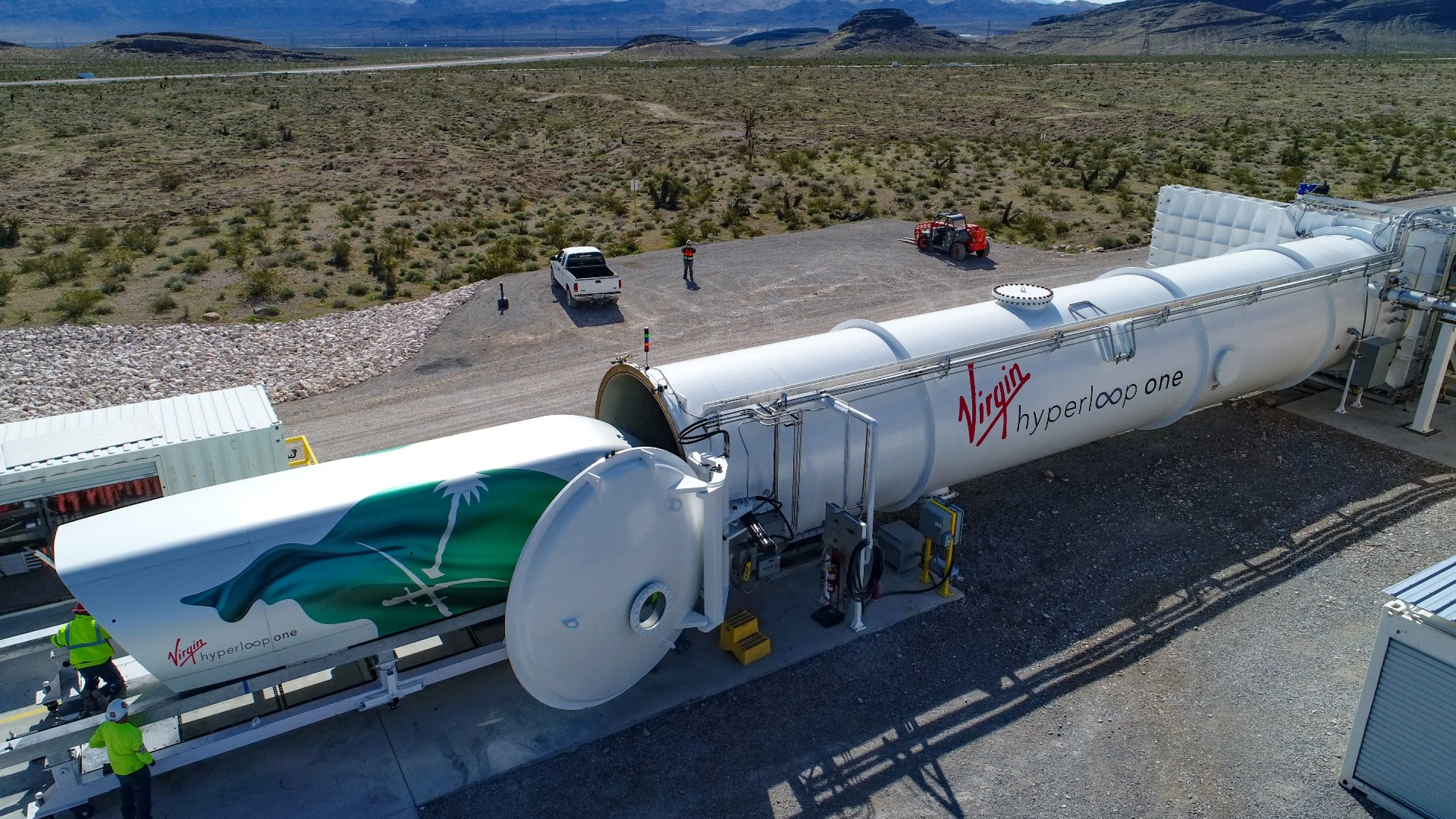 Virgin Hyperloop One shows off shiny new passenger pod for Saudi Arabia