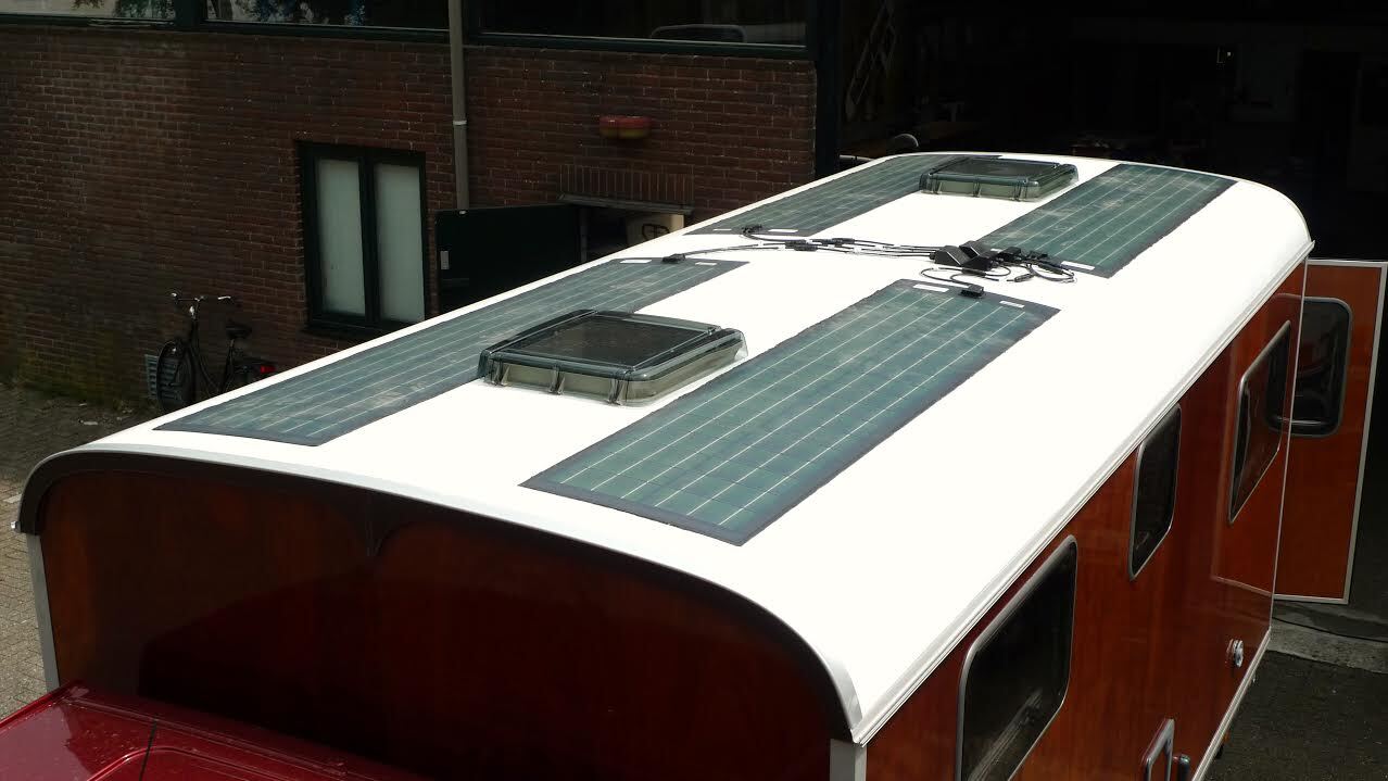 Tonke powers much of the International's equipment with the roof-mounted solar panels